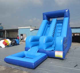 T8-1114 Diapositiva de agua inflable gigante azul