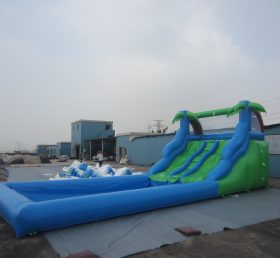 T8-572 Escalera de agua temática de la jungla tobogán de agua inflable gigante