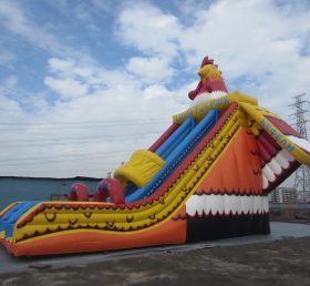 T8-1006 Escalera de pavo con tobogán inflable gigante