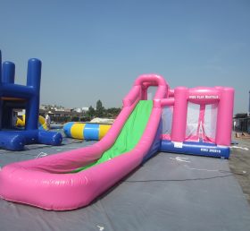 T8-573 Deslizador inflable largo rosa