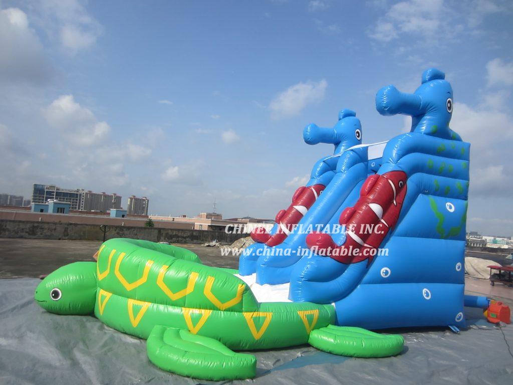 T8-1428 Cartoon Turtle Inflatable Slide