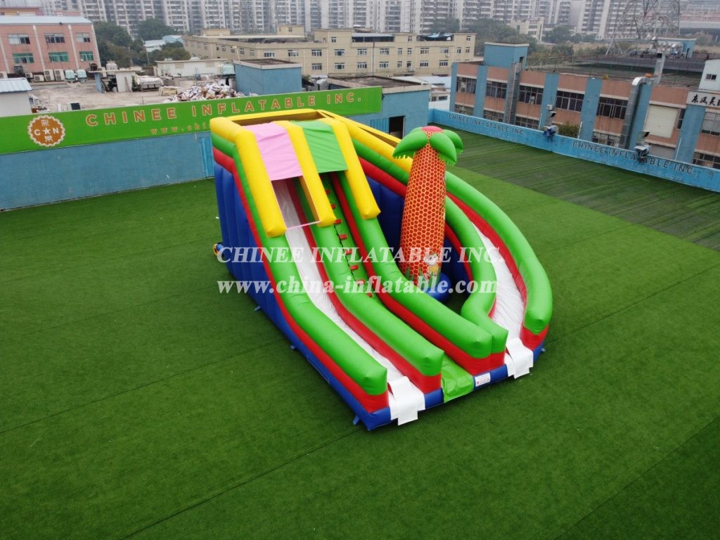 T8-348 Jungle Theme Inflatable Dry Slides