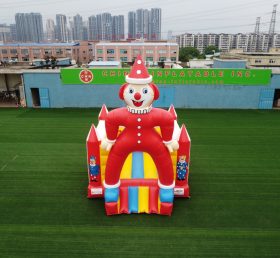 T2-379 Actividades de fiesta de castillo inflables para niños al aire libre con tema de payaso