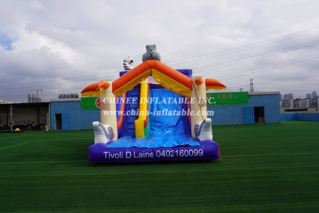 T8-732 Outdoor Inflatable Giant Dry Slide Animal Theme For Commercial Used