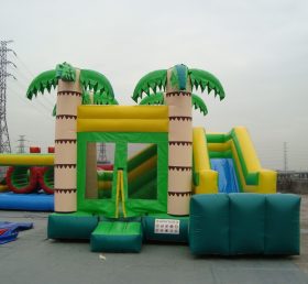 T2-2796 Trampolín inflable con tema de jungla