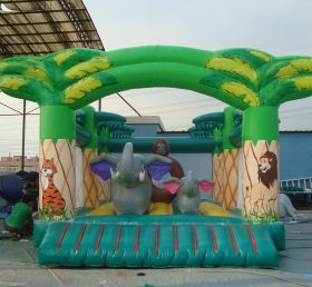 T2-736 Trampolín inflable con tema de jungla