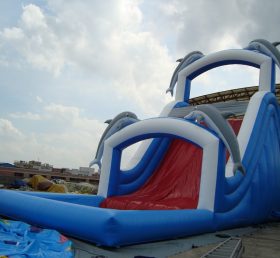 T8-233 Canal de deslizamiento inflable de delfines