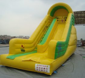 T8-563 Alto tobogán inflable amarillo gigante