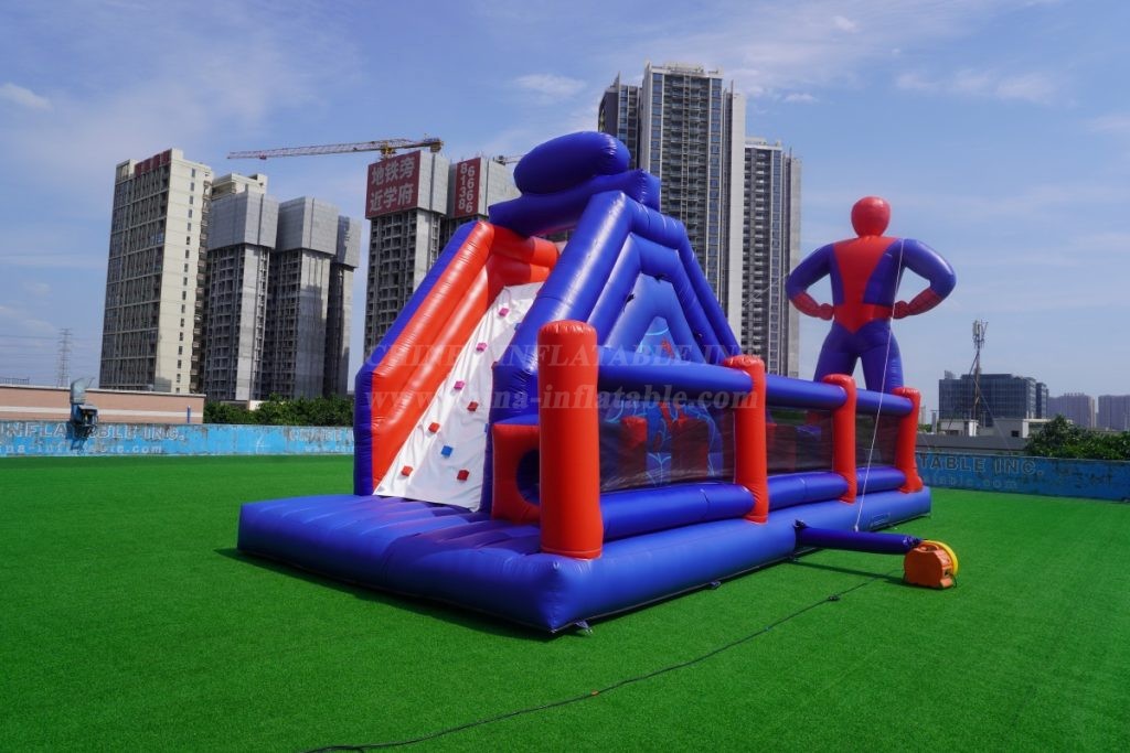 T8-1024 Spider-Man Superhero Inflatable Slide