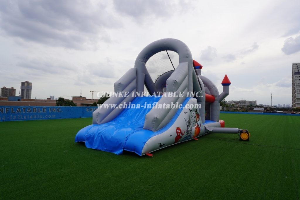 T7-329 Inflatable Obstacles Courses Halloween Castle Slide