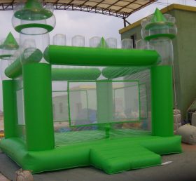 T2-164 Castillo verde de trampolín inflable