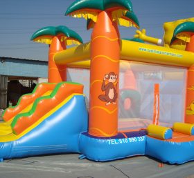 T2-2463 Trampolín inflable con tema de jungla