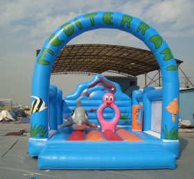 T2-3071 Trampolín inflable del mundo submarino