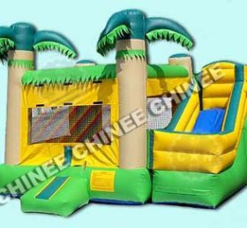 T5-134 Combinación de tobogán de la casa inflable de la jungla