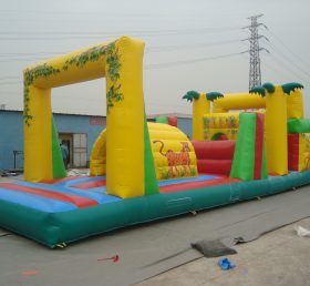 T7-346 Curso de obstrucción inflable del tema de la jungla