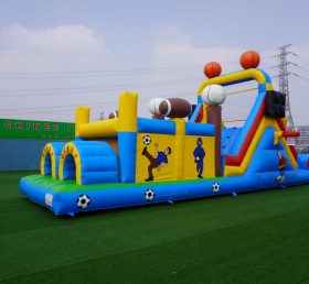 T7-404 Carrera de desafío de fútbol inflable