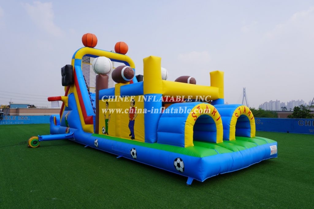 T7-404 Inflatable Soccer Ostacle Challenge Run