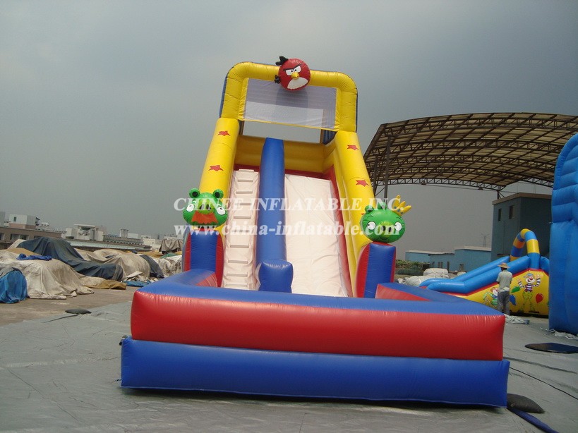 T8-947 Angry Birds Inflatable Slide For Kids Adults