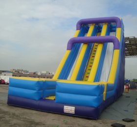 T8-142 Popular tobogán gigante inflable de dos carriles grande estándar