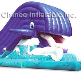 T8-210 Deslizador inflable de ballena