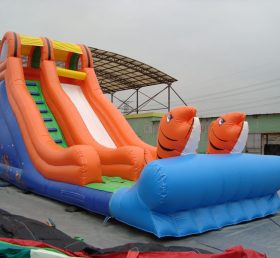 T8-214 Taladro seco inflable de dibujos animados gigante al aire libre