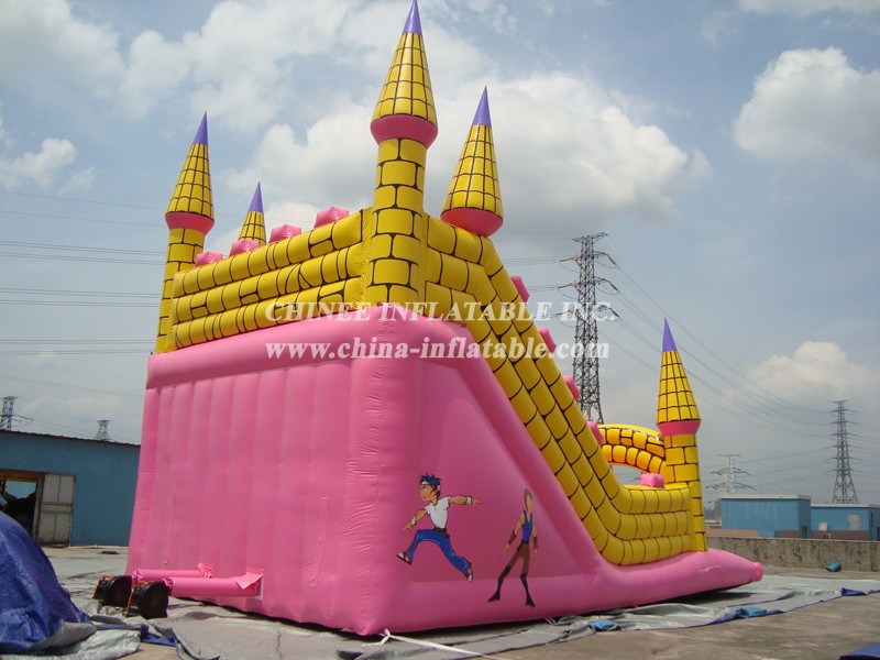 T8-279 Princess Inflatable Slides Castle Giant Slide