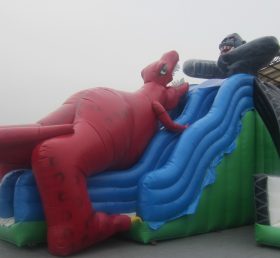 T8-376 Deslizador inflable de dinosaurio gorila