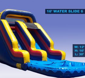 T8-408 Deslizador inflable gigante con piscina