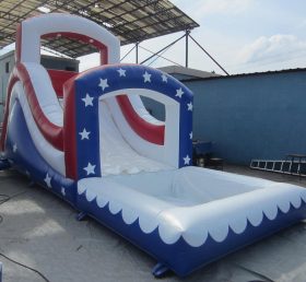 T8-652 Deslizamiento inflable de estrella blanca