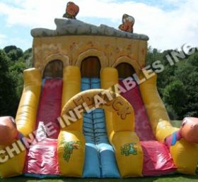 T8-768 Deslizamiento inflable para niños de lecho de roca