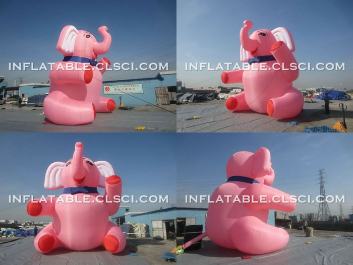 Cartoon1-167 Pink Elephant Inflatable Cartoons