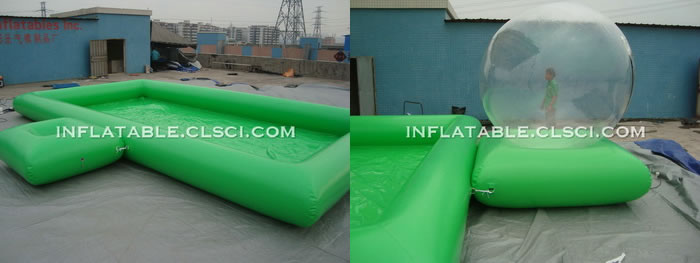 Pool1-562 Green Square Inflatable Water Pool