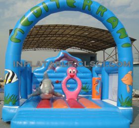 T2-2661 Trampolín inflable del mundo submarino