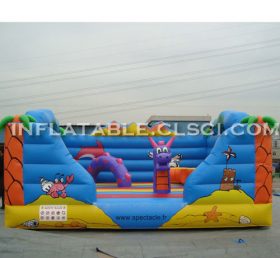 T2-2856 Trampolín inflable con tema de jungla