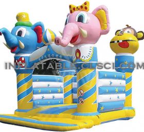 T2-407 Trampolín inflable con tema de jungla