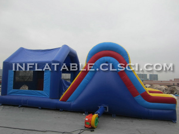 T2-518 Inflatable Jumpers Bounce House Jumping Obstacle Course