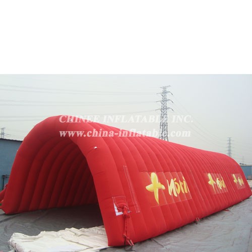 Tent1-364 Red Inflatable Tunnel Tent
