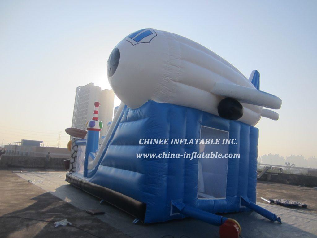 T8-1464 Airplane Space Themed Inflatable Slide