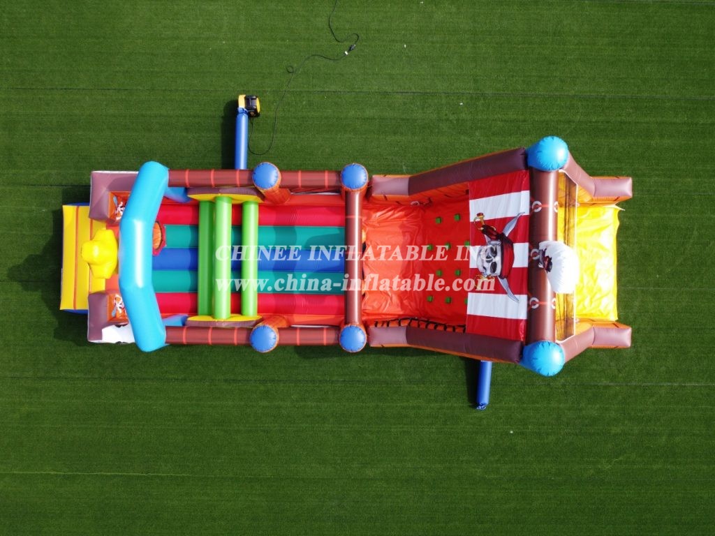 T7-568 Pirate Theme Inflatable Obstacle Course Party For Team Events