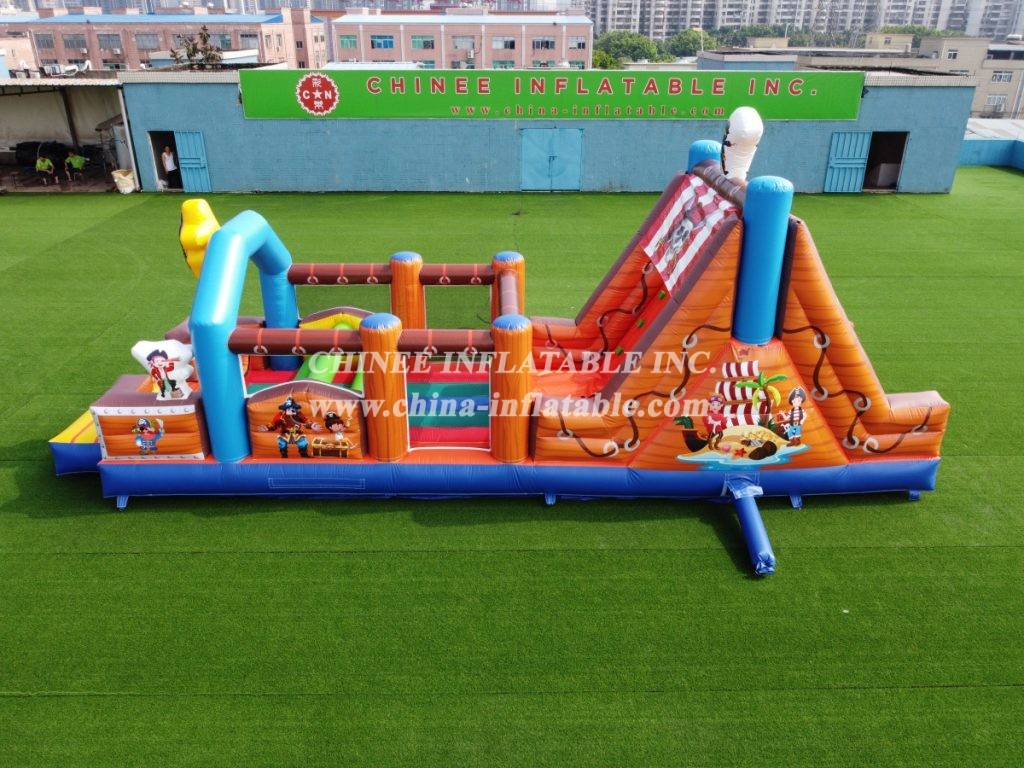 T7-568 Pirate Theme Inflatable Obstacle Course Party For Team Events