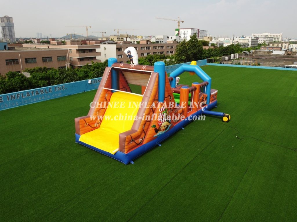 T7-568 Pirate Theme Inflatable Obstacle Course Party For Team Events