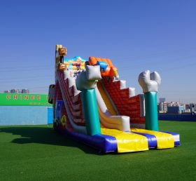 T8-1518 Deslizamiento inflable del edificio pequeño