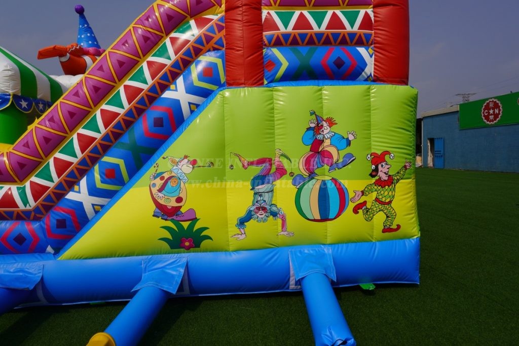 T6-438 Circus Themed Castle Large Clown Slide