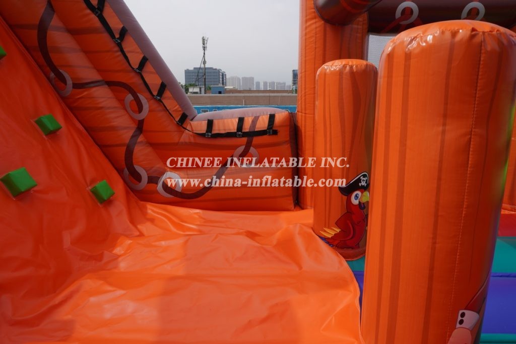 T7-568 Pirate Theme Inflatable Obstacle Course Party For Team Events