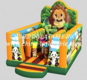 T2-3338 Trampolín inflable con tema de jungla