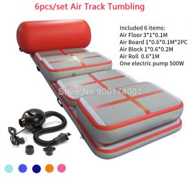 AT1-027 Conjunto de cojín de aire de gimnasia inflable rollo de yoga cojín de aire trampolín casa cojín entrenamiento de gimnasia taekwondo porristas