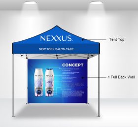 F2-3 Tienda plegable/tienda publicitaria de 10 × 10 1 pared trasera completa