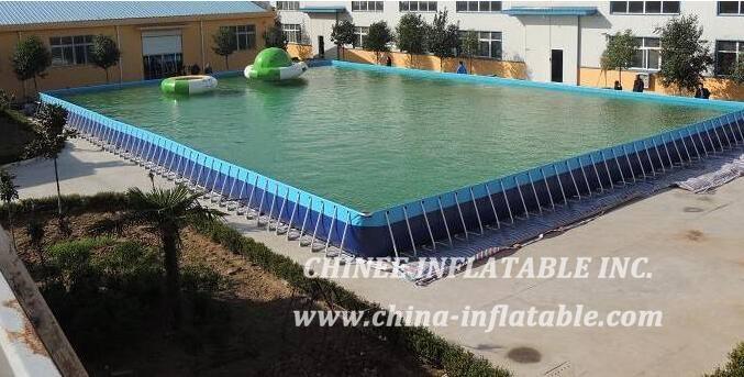 MP1-001 Outdoor Mobile Durable Metal Frame Pvc Swimming Pool For Inflatable Ground Water Park