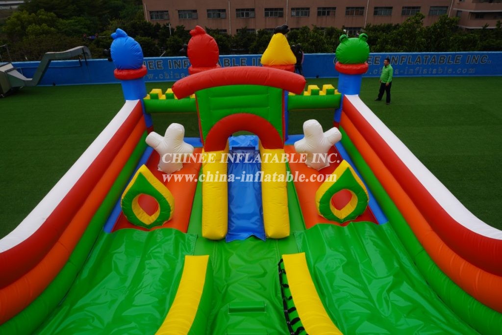 T6-435 Inflatable Minion Slide Angry Birds Castle