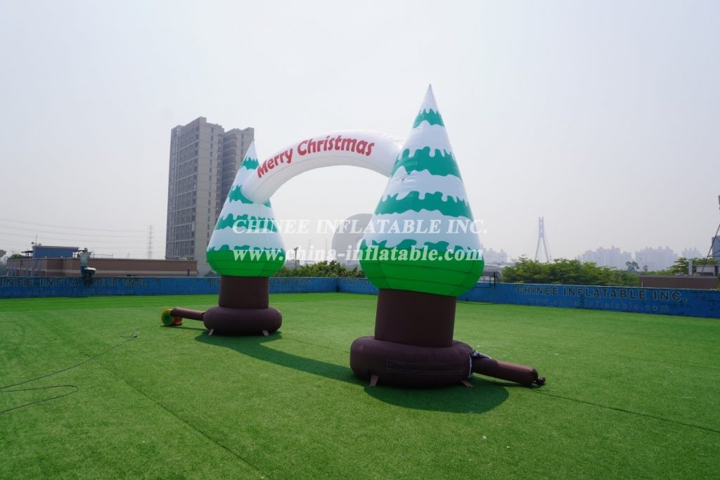 Arch2-034 Christmas Tree Shape Inflatable Arch Christmas Inflatable Decoration